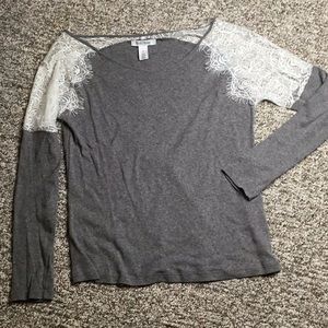 Lace shoulder top